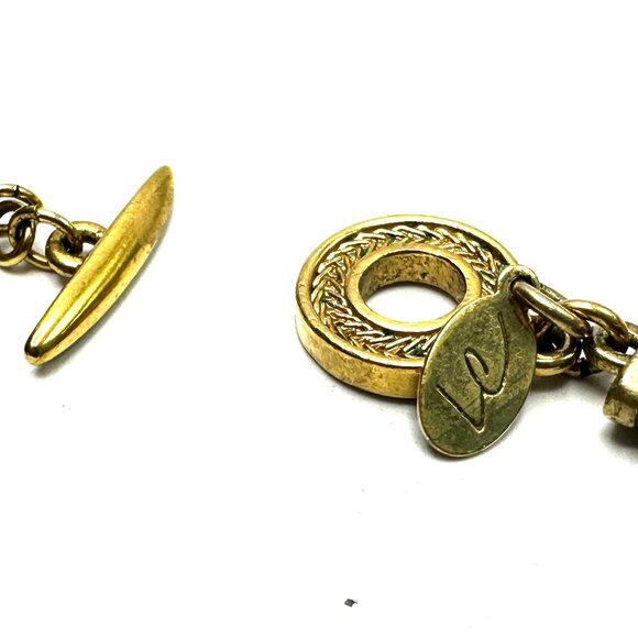 VINTAGE NECKLACE STACK: Liz Claiborne, Monet & Trifari Gold Chain Trio - Picture 4 of 15